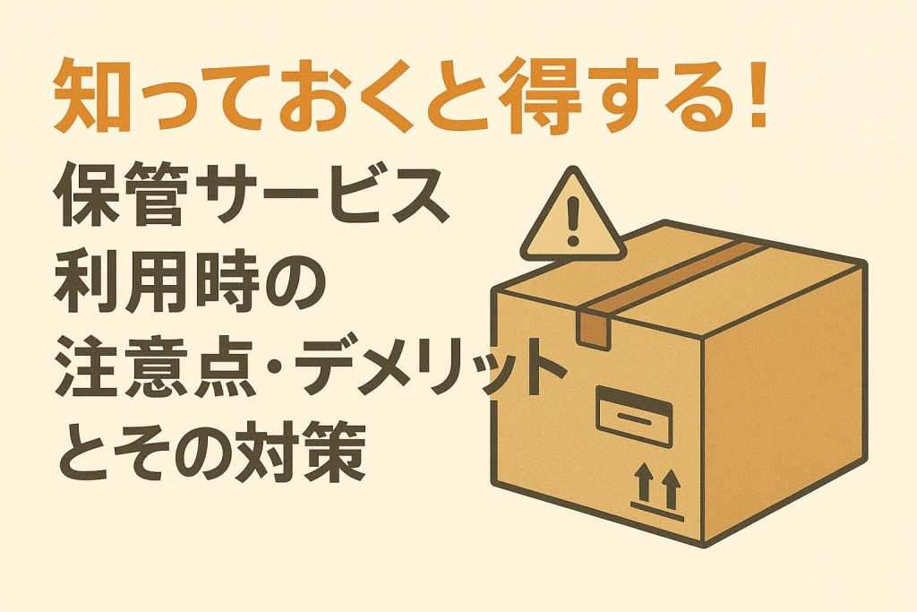 知っておくと得する！保管サービス利用時の注意点・デメリットとその対策